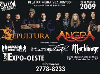 Imagem da notícia: Sepultura e Angra - Carapicuiba - 23/08/09