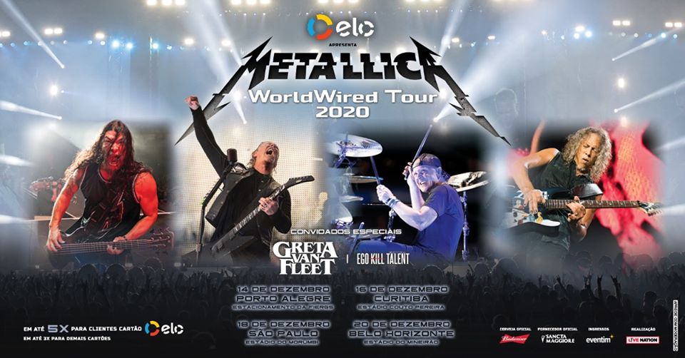 Shows do Metallica são reagendados no Brasil